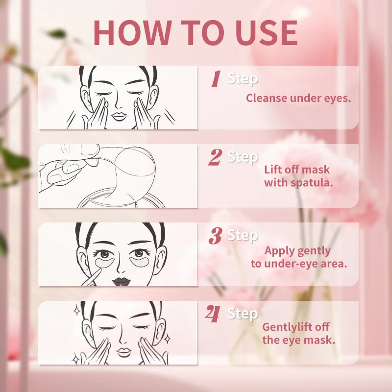 FUJZXANS PDRN Pink Hydrogel Eye Patches – skin care masks & peels, view 3